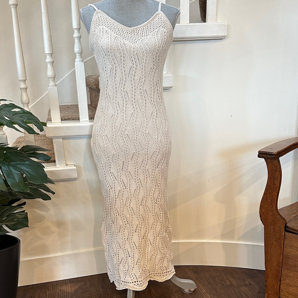 Freshman crocheted evening dress